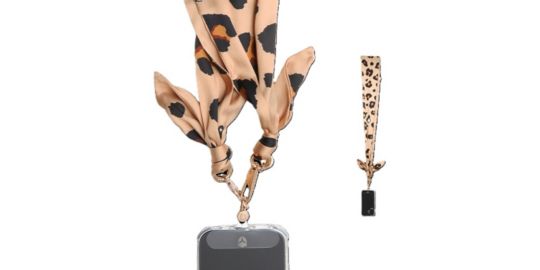 Bandoulière FORCE CASE Bandoulière foulard Léopard beige