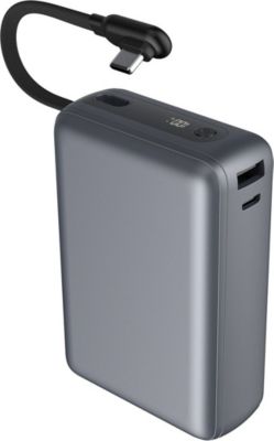 Batterie externe FORCE POWER 20000mAh 40W PD / QC avec Câble Intégré