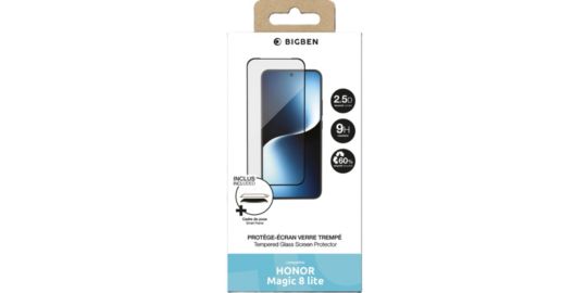 Protège écran BIGBEN Honor Magic 8 Lite verre trempé