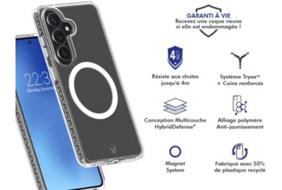 Coque FORCE CASE Air Xtrem Magnet S26 recyclé transparent
