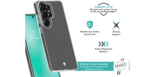 Coque FORCE CASE Pulse s26 ultra OFG transparent