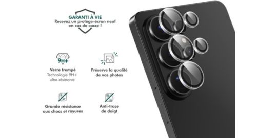 Protège écran FORCE GLASS objectif transparent x5 S26 Ultra