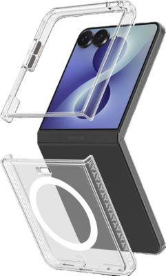 Protège écran sur mesure FORCE CASE Z Flip 8 coque Duo Transparent Magnetique