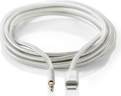 Adaptateur Lightning/Jack 3,5 KOMELEC Adaptateur Lightning- jack 3.5 mâle 1m