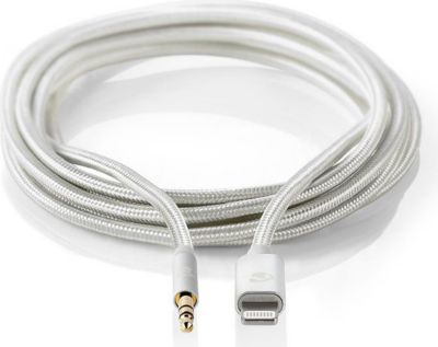 Adaptateur Lightning/Jack 3,5 KOMELEC Adaptateur Lightning- jack 3.5 mâle 1m