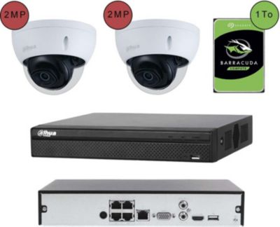 Caméra de sécurité PANASONIC Kit vidéosurveillance IP 2 caméras dôme