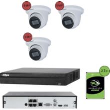Caméra de sécurité CONECTICPLUS IP POE 3 caméras dôme 5MP  30 jours