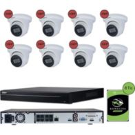 Caméra de sécurité CONECTICPLUS IP POE 8 caméras dôme 5MP  30 jours