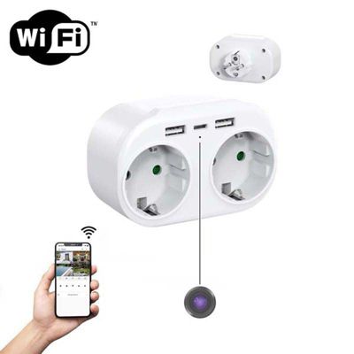 Caméra espion KOMELEC Multiprise caméra espion WiFi HD