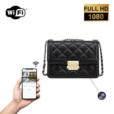 Caméra espion KOMELEC Caméra espion sac à main WiFi 1080P