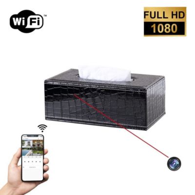 Caméra espion KOMELEC Boîte mouchoirs caméra espion WiFi 1080P