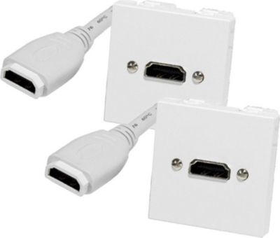 KOMELEC Prise murale HDMI câble coudé de 0.10m