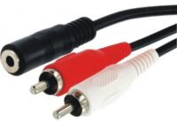 CONECTICPLUS Câble Jack 3.5 femelle 2 RCA mâle 0.20