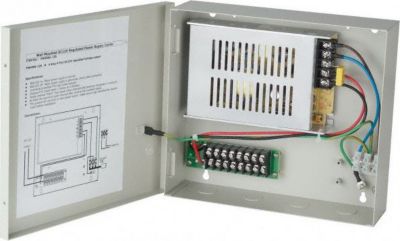 KOMELEC Coffret d'alimentation 8 caméras 12V 4A