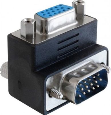 Adaptateur VGA KOMELEC Adaptateur VGA mâle femelle coudé bas