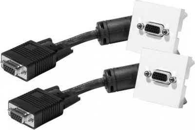 KOMELEC Prise murale VGA câble de 20cm (par 2)