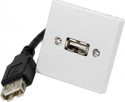  KOMELEC Prise murale USB 2.0 câble de 0.10m KOMELEC Prise murale USB 2.0 câble de 0.10m