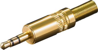 KOMELEC Connecteur Jack 3.5mm mâle stéréo gold