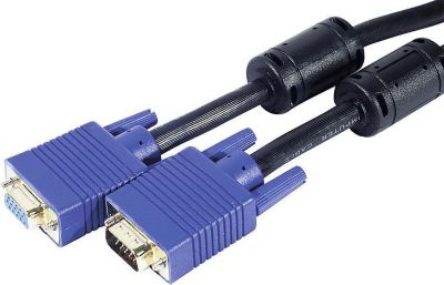 KOMELEC Rallonge VGA 15m noir or