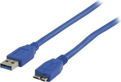Câble USB KOMELEC Câble USB 3.0-micro USB B bleu 1.