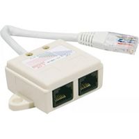 Adaptateur Ethernet CONECTICPLUS RJ45 male vers 2 x femelle (téléphonie)