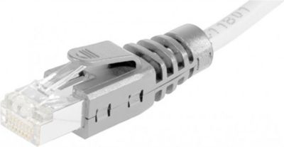 Câble Ethernet KOMELEC 10 manchons RJ45 clipsable gris