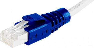 Câble Ethernet KOMELEC 10 manchons RJ45 clipsable bleu