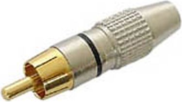  KOMELEC Connecteur RCA mâle argent noir KOMELEC Connecteur RCA mâle argent noir
