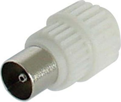 KOMELEC Connecteur d'antenne TV mâle 9.5mm blanc