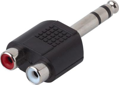 Adaptateur USB KOMELEC Adaptateur Jack 6.35 - 2 RCA femelles