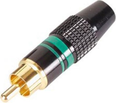 KOMELEC Connecteur RCA mâle metal vert