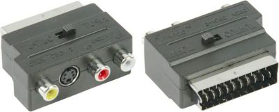 Adaptateur péritel/RCA KOMELEC Adaptateur Péritel mâle - Svidéo + 3 RCA