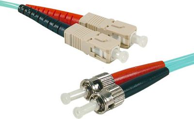 Jarretière optique KOMELEC Câble fibre multimode OM3 ST-UPC/SC 5m Jarretière optique KOMELEC Câble fibre multimode OM3 ST-UPC/SC 5m