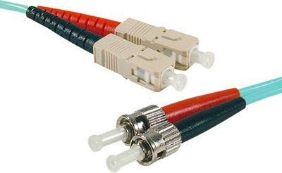 Jarretière optique KOMELEC Câble fibre multimode OM3 ST-UPC/SC 20m Jarretière optique KOMELEC Câble fibre multimode OM3 ST-UPC/SC 20m