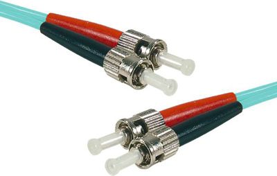 Jarretière optique KOMELEC Câble fibre multimode OM3 ST/ST 10m