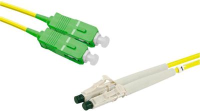 Jarretière optique KOMELEC Câble fibre monomode OS2 SC-APC/LC 2m