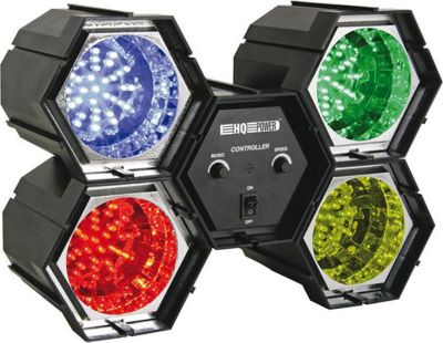 Jeu de lumières KOMELEC modulateur chenillard 4 spots LED