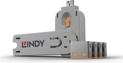 Bloqueur USB LINDY Verrous de ports USB clé 4 verrous