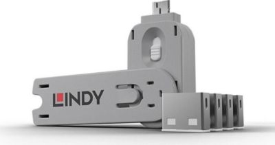 Bloqueur USB LINDY Verrous de ports USB clé 4 verrous
