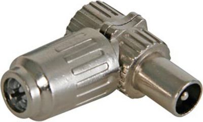 KOMELEC Connecteur antenne TV coudé mâle métal