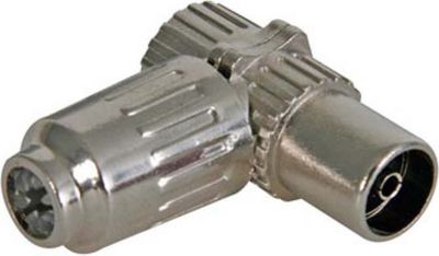 KOMELEC Connecteur antenne TV coudé métal