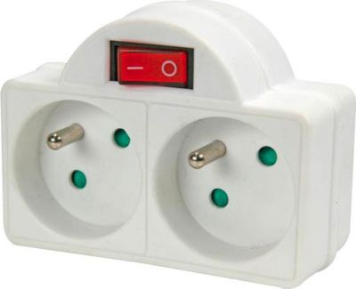 Multiprise KOMELEC Multiprise 2 prises avec interrupteur