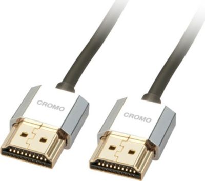 Câble HDMI KOMELEC Câble HDMI 2.0 4K 1m slim CROMO LINDY