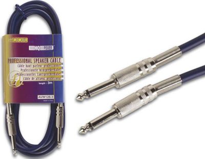 Câble Jack KOMELEC Câble Haut parleur Jack 6.35mm 3m
