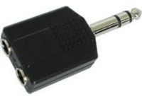 CONECTICPLUS Adaptateur Jack 6.35 mâle 2 Jack