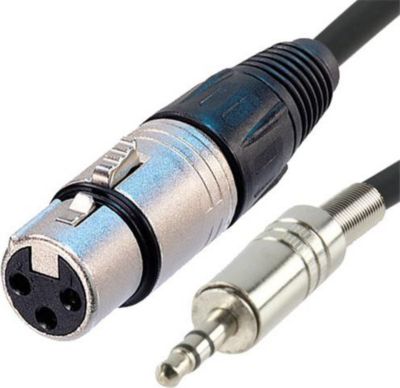 Câble XLR KOMELEC Câble XLR femelle Jack 3.5 3 mètres Câble XLR KOMELEC Câble XLR femelle Jack 3.5 3 mètres