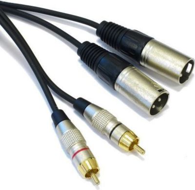 Câble Jack KOMELEC Câble 2 XLR mâles-2 RCA mâles 6m