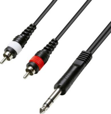 Câble duo KOMELEC Câble Jack 6.35 mâle 2 RCA 3 mètres Câble duo KOMELEC Câble Jack 6.35 mâle 2 RCA 3 mètres