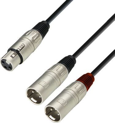 Câble XLR KOMELEC Câble 2 XLR mâles XLR femelle 3m