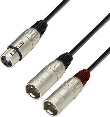 Câble XLR KOMELEC Câble 2 XLR mâles XLR femelle 3m